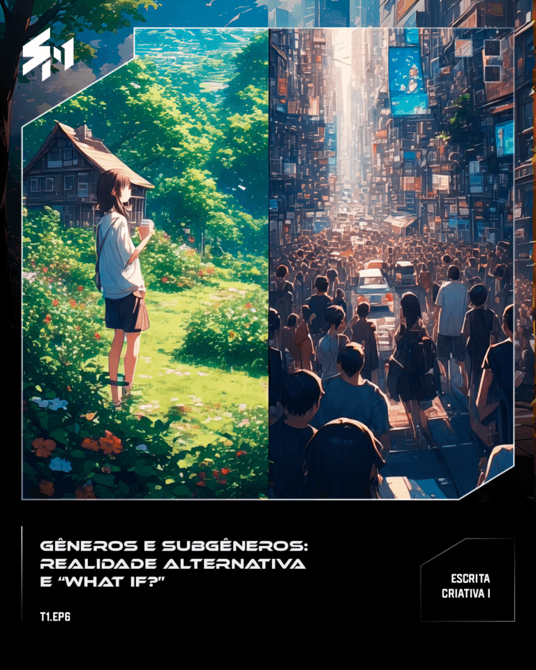 Pantalla dividida en dos escenas: una con una persona viviendo en el campo y otra con la misma persona viviendo en el caos de la ciudad.